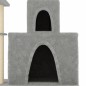 vidaXL Rascador para gatos con postes de sisal gris claro 83 cm vidaXL Rascador para gatos con postes de sisal gris claro 83 cm