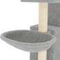 vidaXL Rascador para gatos con postes de sisal gris claro 83 cm vidaXL Rascador para gatos con postes de sisal gris claro 83 cm