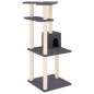 vidaXL Rascador para gatos con postes de sisal gris oscuro 123 cm vidaXL Rascador para gatos con postes de sisal gris oscuro 123 cm