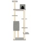 vidaXL Rascador para gatos con postes de sisal gris claro 154 cm vidaXL Rascador para gatos con postes de sisal gris claro 154 cm