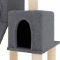 vidaXL Rascador para gatos con postes de sisal gris oscuro 82 cm vidaXL Rascador para gatos con postes de sisal gris oscuro 82 cm