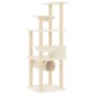 vidaXL Rascador para gatos con postes de sisal color crema 141 cm vidaXL Rascador para gatos con postes de sisal color crema 141 cm