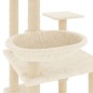 vidaXL Rascador para gatos con postes de sisal color crema 141 cm vidaXL Rascador para gatos con postes de sisal color crema 141 cm