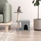 vidaXL Rascador para gatos con postes de sisal gris claro 48 cm vidaXL Rascador para gatos con postes de sisal gris claro 48 cm