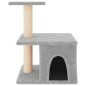 vidaXL Rascador para gatos con postes de sisal gris claro 48 cm vidaXL Rascador para gatos con postes de sisal gris claro 48 cm