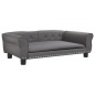 vidaXL Cama para perros de cuero sintético gris 95x55x30 cm vidaXL Cama para perros de cuero sintético gris 95x55x30 cm