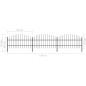 vidaXL Valla de jardín con puntas de lanza acero negro (0,75-1)x5,1 m vidaXL Valla de jardín con puntas de lanza acero negro (0,75-1)x5,1 m