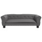 vidaXL Cama para perros de cuero sintético gris 95x55x30 cm vidaXL Cama para perros de cuero sintético gris 95x55x30 cm