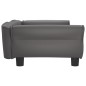 vidaXL Cama para perros de cuero sintético gris 95x55x30 cm vidaXL Cama para perros de cuero sintético gris 95x55x30 cm