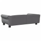 vidaXL Cama para perros de cuero sintético gris 95x55x30 cm vidaXL Cama para perros de cuero sintético gris 95x55x30 cm