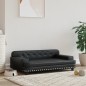 vidaXL Cama para perros de cuero sintético negra 90x53x30 cm vidaXL Cama para perros de cuero sintético negra 90x53x30 cm