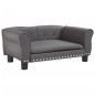 vidaXL Cama para perros de cuero sintético gris 70x45x30 cm vidaXL Cama para perros de cuero sintético gris 70x45x30 cm