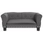 vidaXL Cama para perros de cuero sintético gris 70x45x30 cm vidaXL Cama para perros de cuero sintético gris 70x45x30 cm