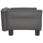 vidaXL Cama para perros de cuero sintético gris 70x45x30 cm vidaXL Cama para perros de cuero sintético gris 70x45x30 cm