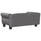 vidaXL Cama para perros de cuero sintético gris 70x45x30 cm vidaXL Cama para perros de cuero sintético gris 70x45x30 cm