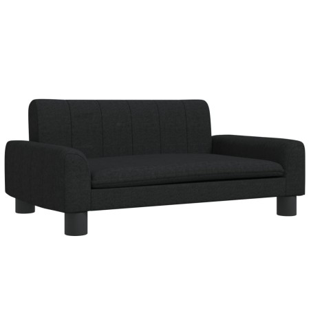vidaXL Cama para perros de tela negra 70x45x30 cm