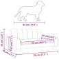 vidaXL Cama para perros de tela negra 70x45x30 cm vidaXL Cama para perros de tela negra 70x45x30 cm