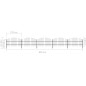 vidaXL Valla de jardín con puntas de lanza acero negro (0,75-1)x8,5 m vidaXL Valla de jardín con puntas de lanza acero negro (0,75-1)x8,5 m
