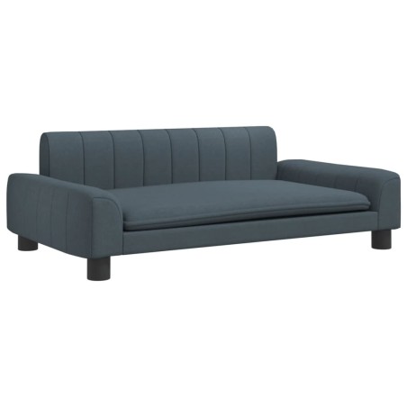 vidaXL Cama para perros de tela gris oscuro 90x53x30 cm