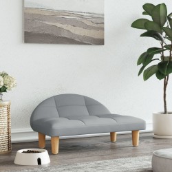 vidaXL Cama para perros de tela gris claro 70x52x30 cm