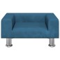 vidaXL Cama para perros de terciopelo azul 50x40x26,5 cm vidaXL Cama para perros de terciopelo azul 50x40x26,5 cm