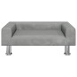 vidaXL Cama para perros de terciopelo gris claro 70x45x26,5 cm vidaXL Cama para perros de terciopelo gris claro 70x45x26,5 cm