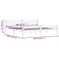 vidaXL Estructura de cama de madera maciza de pino blanca 200x200 cm vidaXL Estructura de cama de madera maciza de pino blanca 200x200 cm