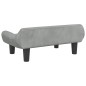 vidaXL Cama para perros de terciopelo gris claro 70x40x24 cm vidaXL Cama para perros de terciopelo gris claro 70x40x24 cm