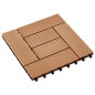 vidaXL Baldosas de porche de WPC 30x30 cm 2 m² color teca 22 unidades vidaXL Baldosas de porche de WPC 30x30 cm 2 m² color teca 22 unidades