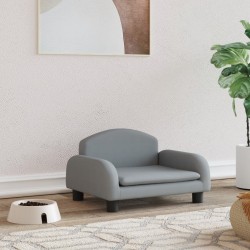 vidaXL Cama para perros de tela gris claro 50x40x30 cm