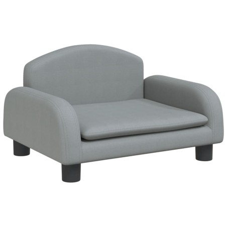 vidaXL Cama para perros de tela gris claro 50x40x30 cm