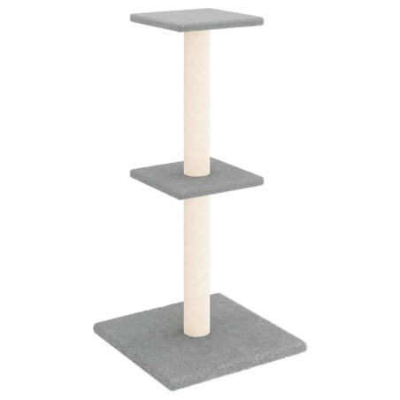 vidaXL Rascador para gatos con postes de sisal gris claro 73 cm