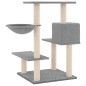 vidaXL Rascador para gatos con postes de sisal gris claro 82,5 cm vidaXL Rascador para gatos con postes de sisal gris claro 82,5 cm