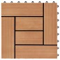 vidaXL Baldosas de porche de WPC 30x30 cm 2 m² color teca 22 unidades vidaXL Baldosas de porche de WPC 30x30 cm 2 m² color teca 22 unidades
