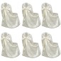 Set de 6 Fundas de color crema para sillas, banquetes y bodas Set de 6 Fundas de color crema para sillas, banquetes y bodas