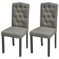 vidaXL Sillas de comedor 2 unidades tela gris vidaXL Sillas de comedor 2 unidades tela gris