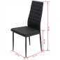 vidaXL Conjunto de mesas y sillas de comedor de cinco piezas negro vidaXL Conjunto de mesas y sillas de comedor de cinco piezas negro