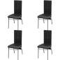 vidaXL Conjunto de comedor de cinco piezas negro vidaXL Conjunto de comedor de cinco piezas negro