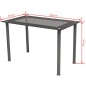 vidaXL Conjunto de comedor de cinco piezas negro vidaXL Conjunto de comedor de cinco piezas negro