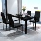 vidaXL Conjunto de mesa y sillas de comedor 5 piezas negro vidaXL Conjunto de mesa y sillas de comedor 5 piezas negro