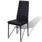vidaXL Conjunto de mesa y sillas de comedor 5 piezas negro vidaXL Conjunto de mesa y sillas de comedor 5 piezas negro