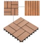 vidaXL Baldosas de porche WPC 30x30 cm 2 m² marrón 22 unidades vidaXL Baldosas de porche WPC 30x30 cm 2 m² marrón 22 unidades