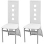 vidaXL Sillas de comedor 2 unidades cuero sintético blanco vidaXL Sillas de comedor 2 unidades cuero sintético blanco
