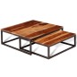vidaXL Mesas de centro apilables 2 piezas madera de sheesham maciza vidaXL Mesas de centro apilables 2 piezas madera de sheesham maciza