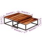 vidaXL Mesas de centro apilables 2 piezas madera de sheesham maciza vidaXL Mesas de centro apilables 2 piezas madera de sheesham maciza