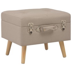 vidaXL Taburetes de almacenamiento 3 piezas beige de tela