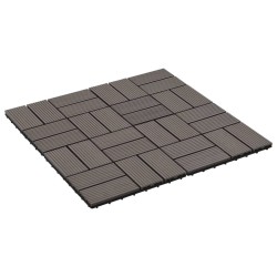 vidaXL Baldosas de porche WPC 30x30 cm 2 m² marrón oscuro 22 unidades