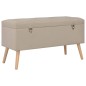 vidaXL Taburetes de almacenamiento 3 piezas beige de tela vidaXL Taburetes de almacenamiento 3 piezas beige de tela