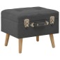 vidaXL Taburetes de almacenamiento 3 piezas gris oscuro de tela vidaXL Taburetes de almacenamiento 3 piezas gris oscuro de tela