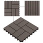 vidaXL Baldosas de porche WPC 30x30 cm 2 m² marrón oscuro 22 unidades vidaXL Baldosas de porche WPC 30x30 cm 2 m² marrón oscuro 22 unidades